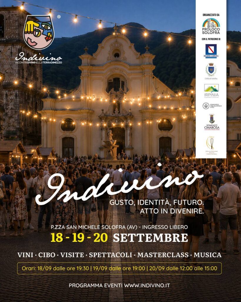 Indivino 10: dal 18 al 20 settembre a Solofra